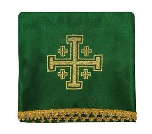 Juego 4 colores cubre cáliz con bordado Cruz de Jerusalén