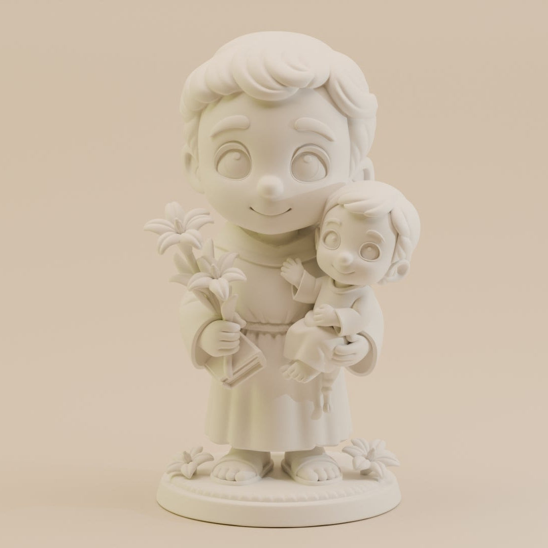 San José con el niño estilo Chibi