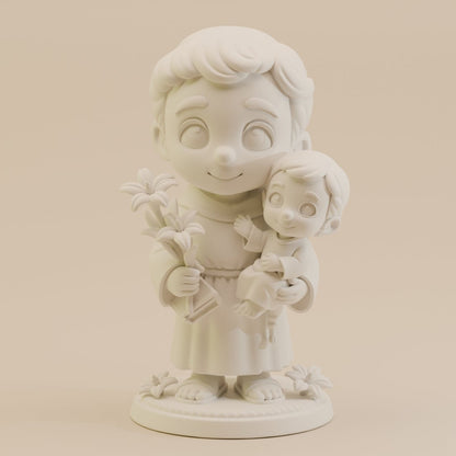 San José con el niño estilo Chibi