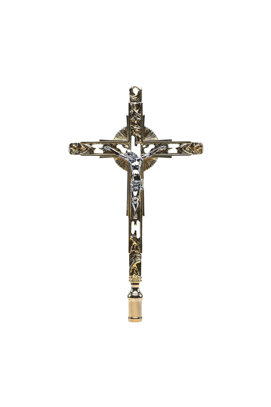 Cruz Dorada de Injerto para Altar o Procesión