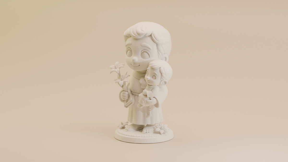 San José con el niño estilo Chibi