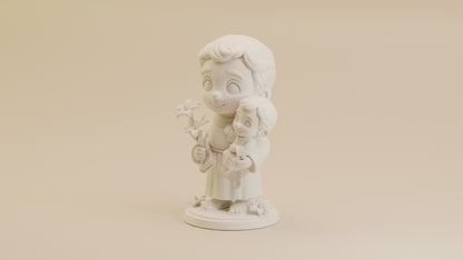 San José con el niño estilo Chibi