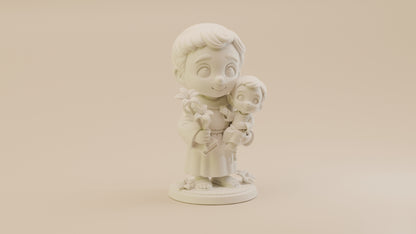 San José con el niño estilo Chibi