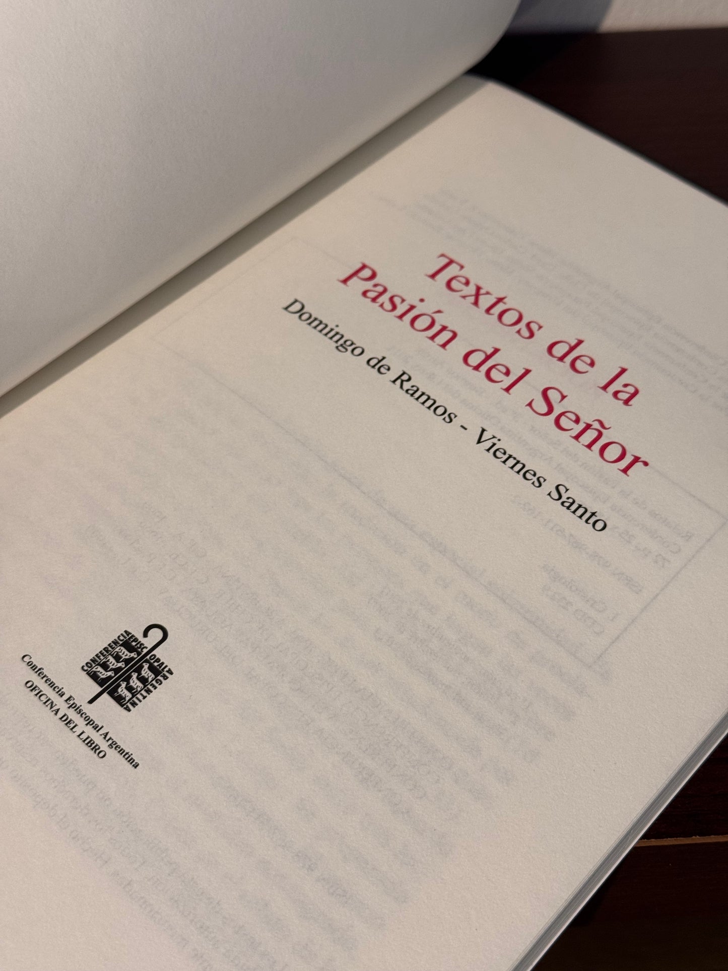 Textos de la Pasión del Señor