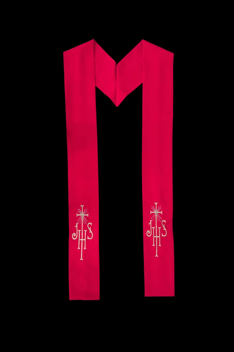 Estola sacerdotal bordado "JHS"