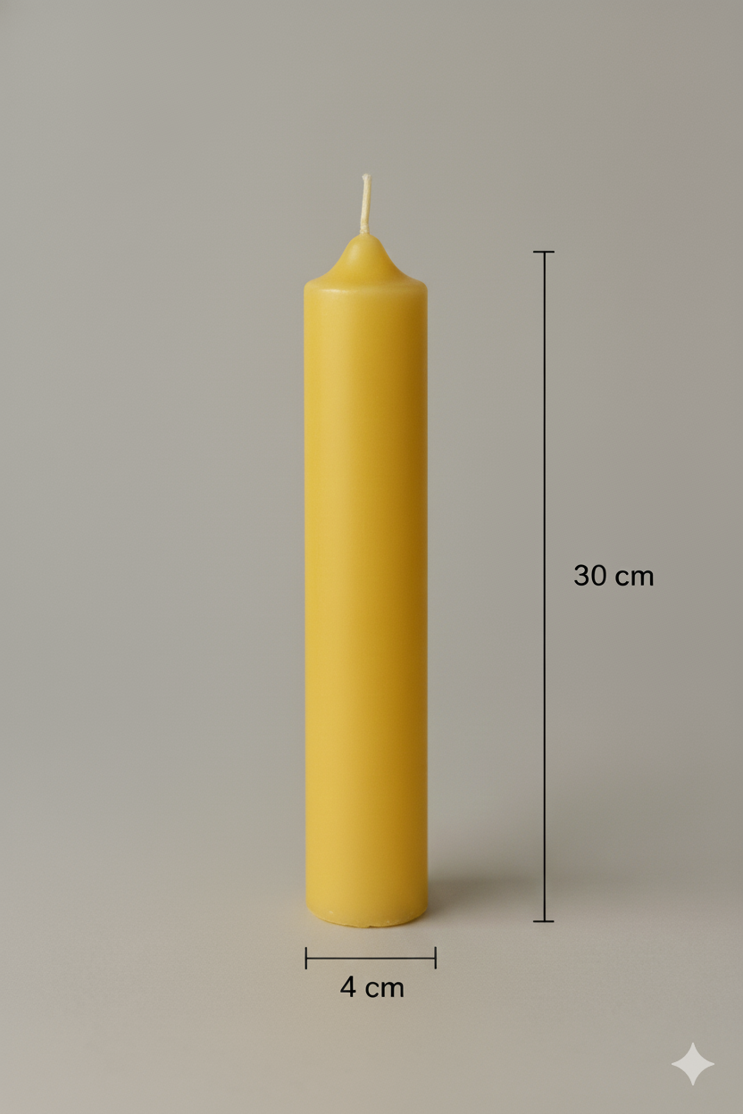 Cirio 4 x 30 cm Amarillo