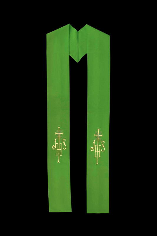 Estola sacerdotal bordado "JHS"