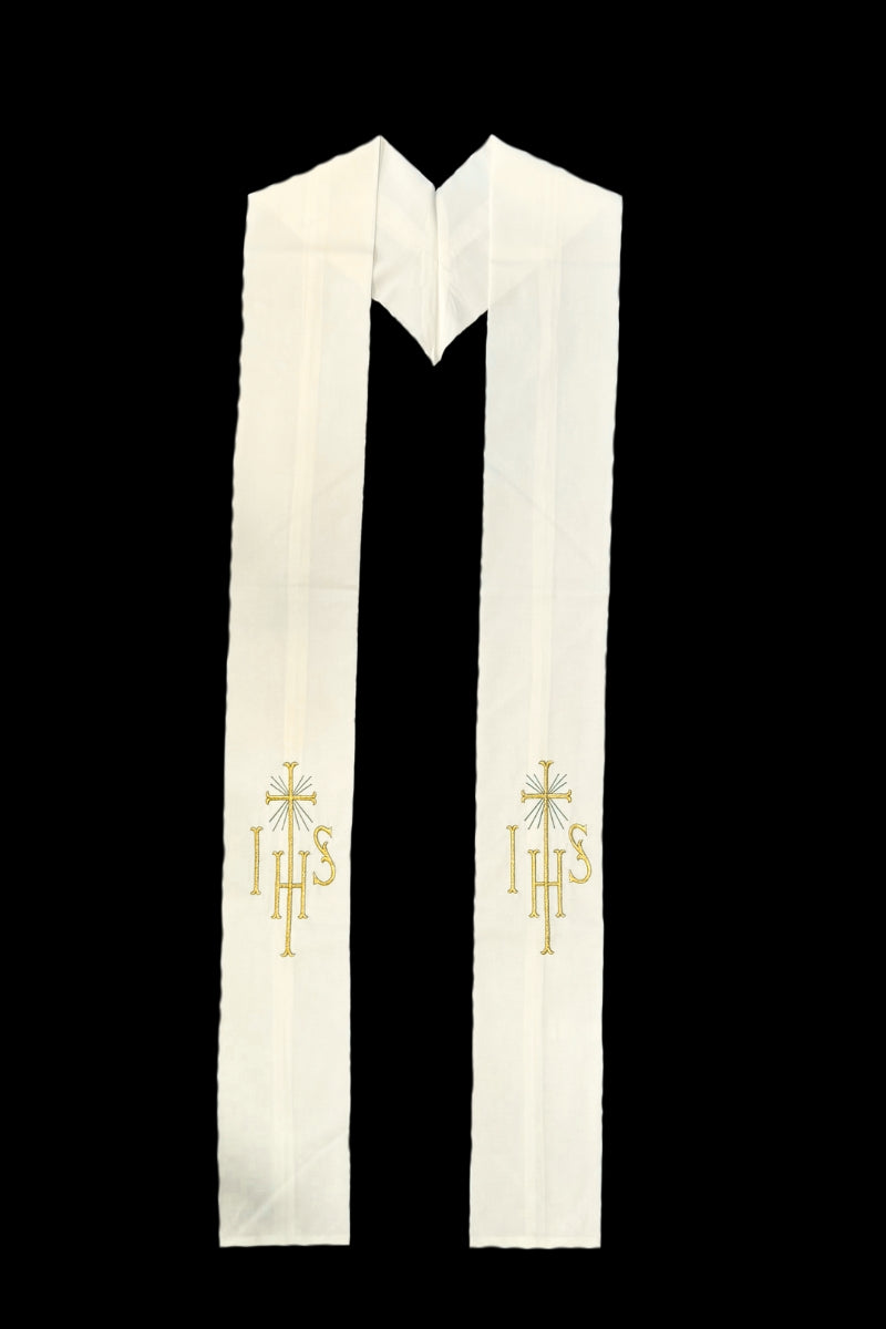 Estola sacerdotal bordado "JHS"