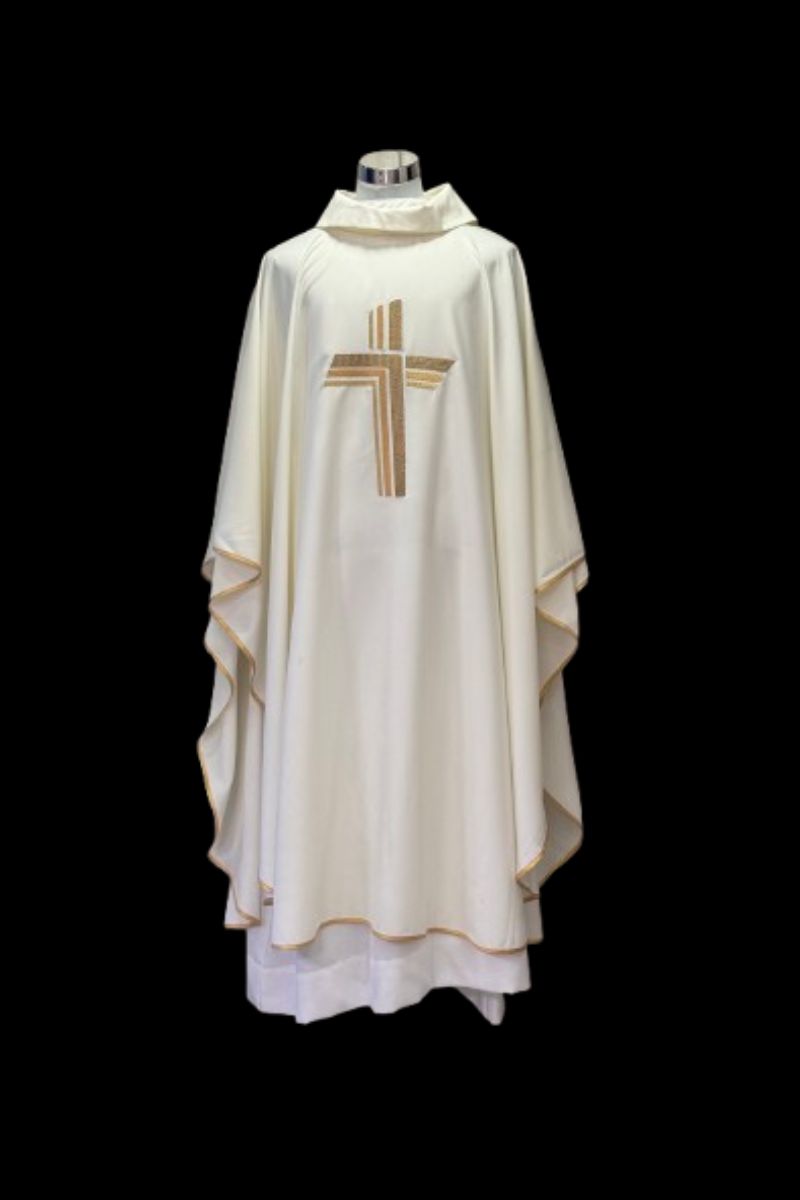 Casulla Poliéster bordado cruz