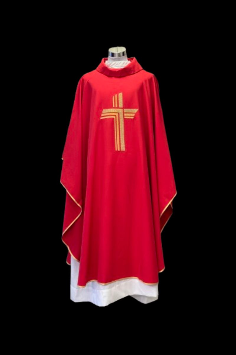 Casulla Poliéster bordado cruz