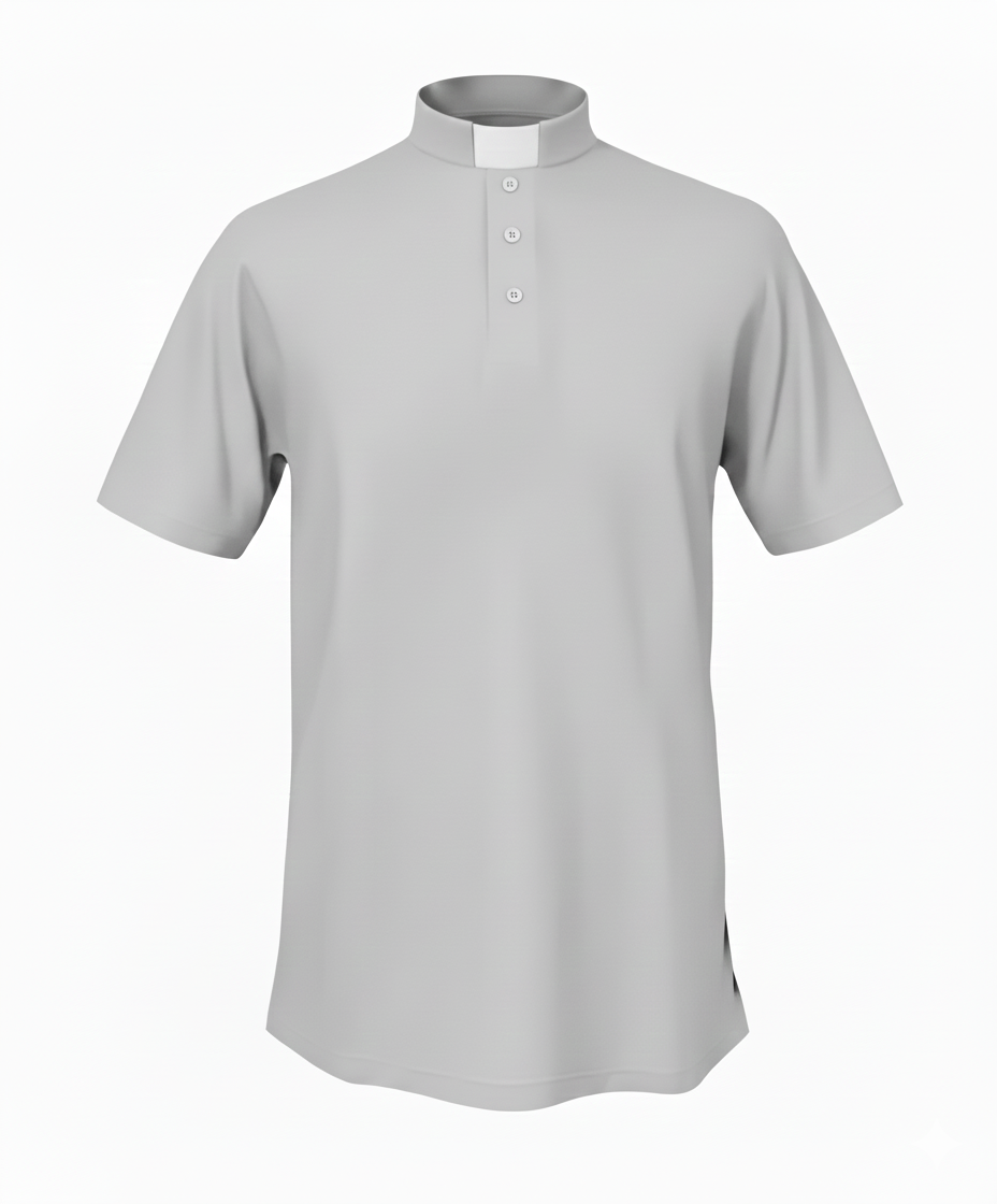 Polera clerical algodon