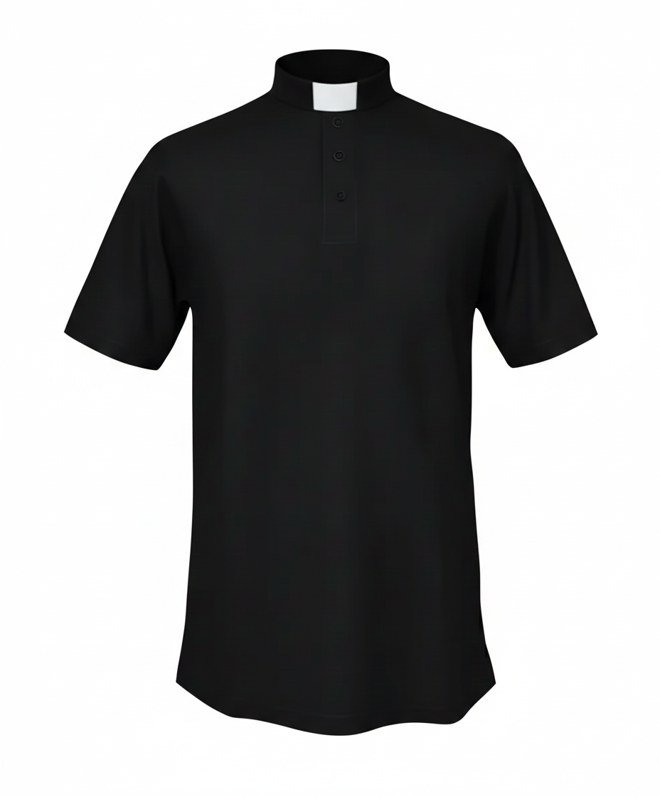 Polera clerical algodon