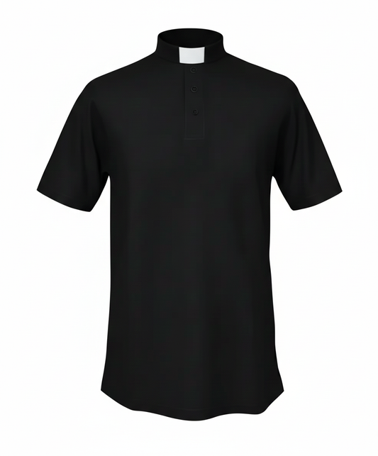 Polera clerical algodon