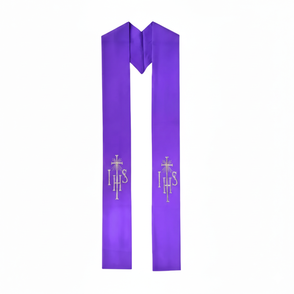 Estola sacerdotal bordado "JHS"