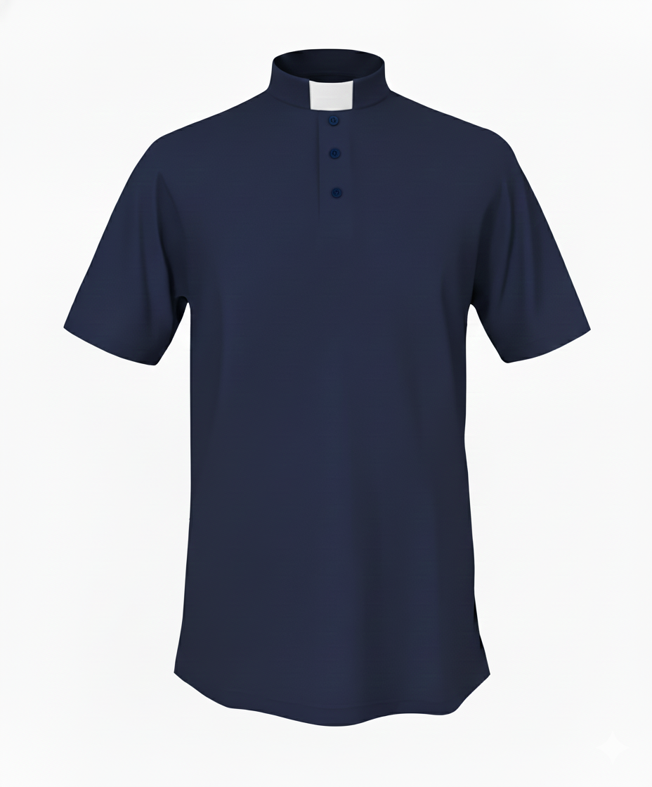 Polera clerical algodon