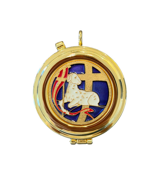 Porta viatico Con diseño esmaltado "Cordero"