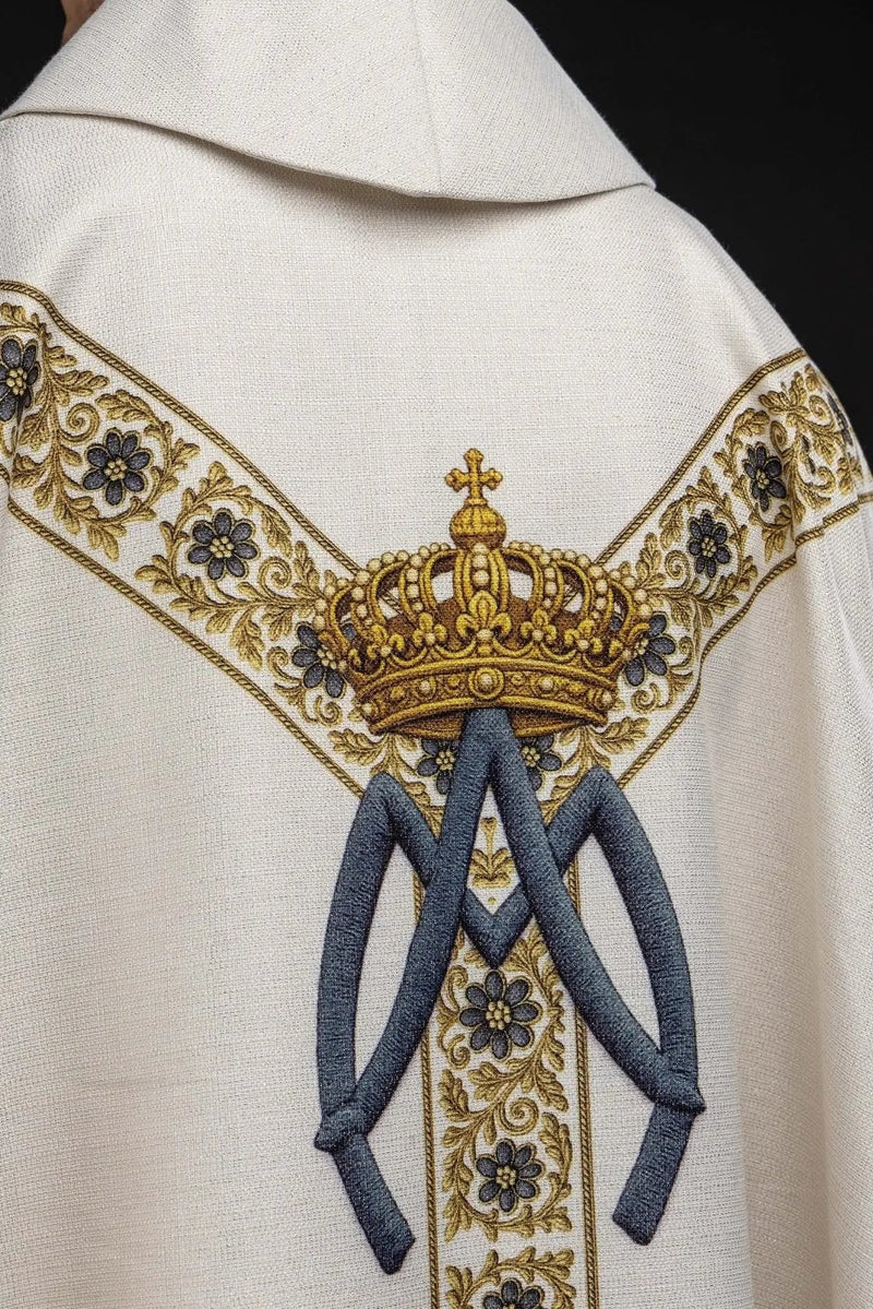 Casulla lino con Virgen del Carmen