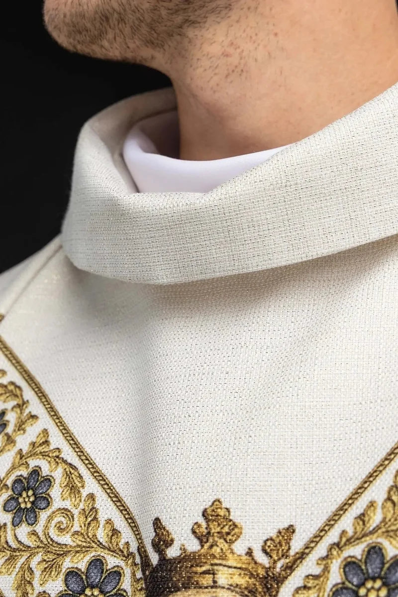 Casulla lino con Virgen del Carmen