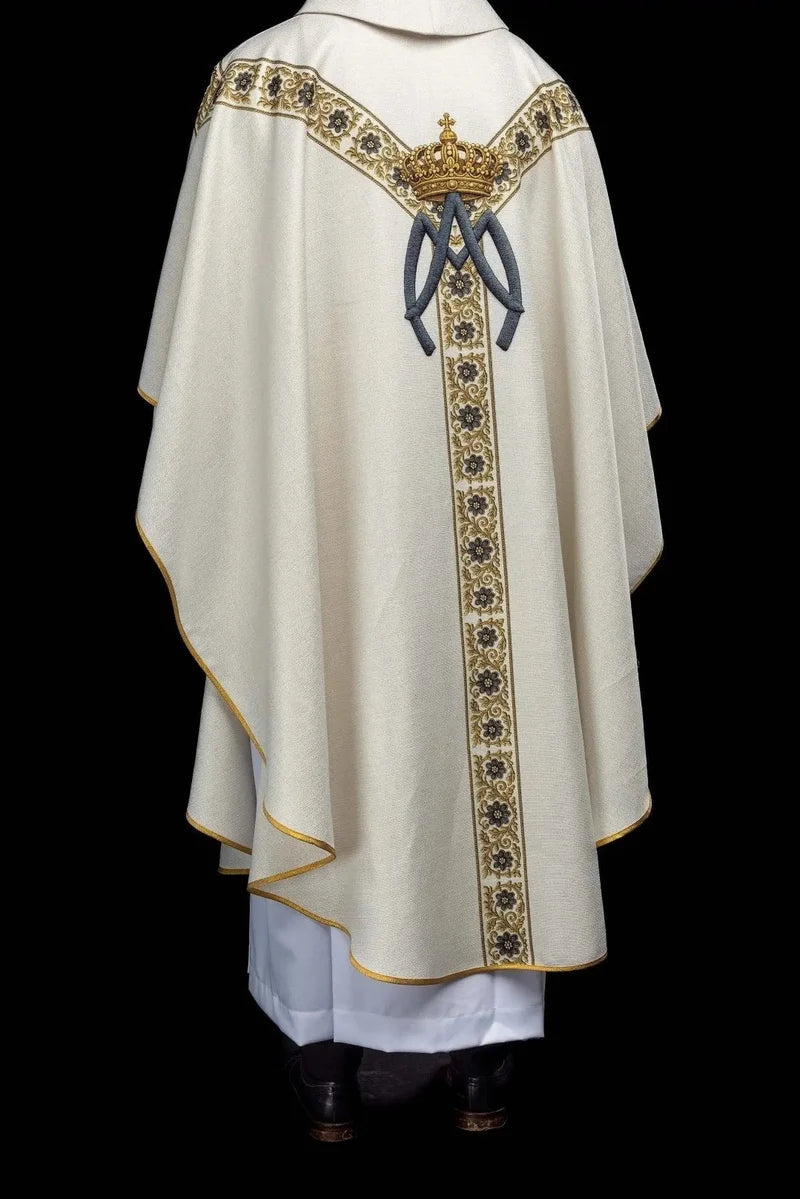 Casulla lino con Virgen del Carmen