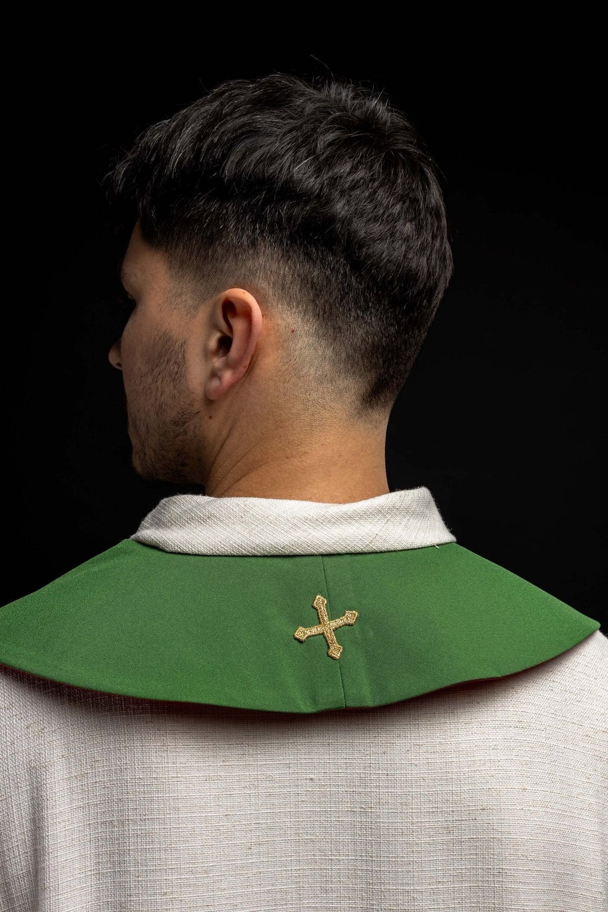Estola sacerdotal bicolor Verde - Rojo