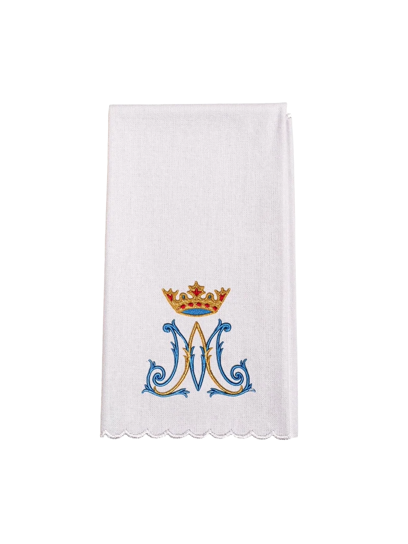 Juego de paños con motivo mariano