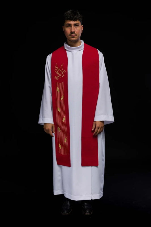 Estola sacerdotal con bordado de Espíritu santo