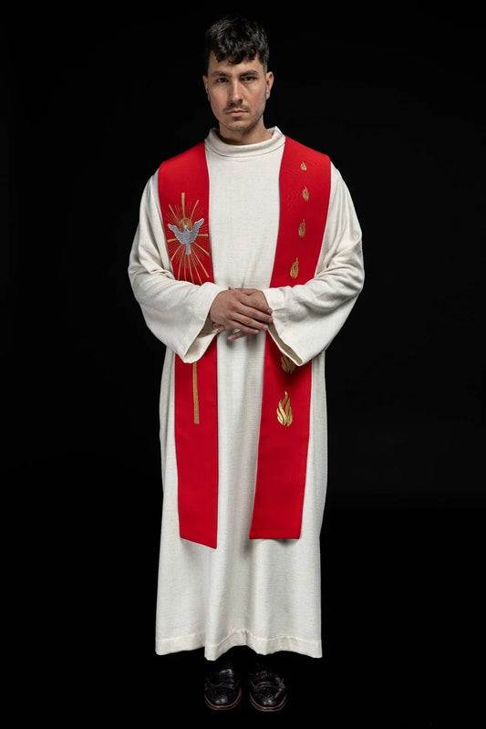 Estola sacerdotal bordado con Espíritu santo