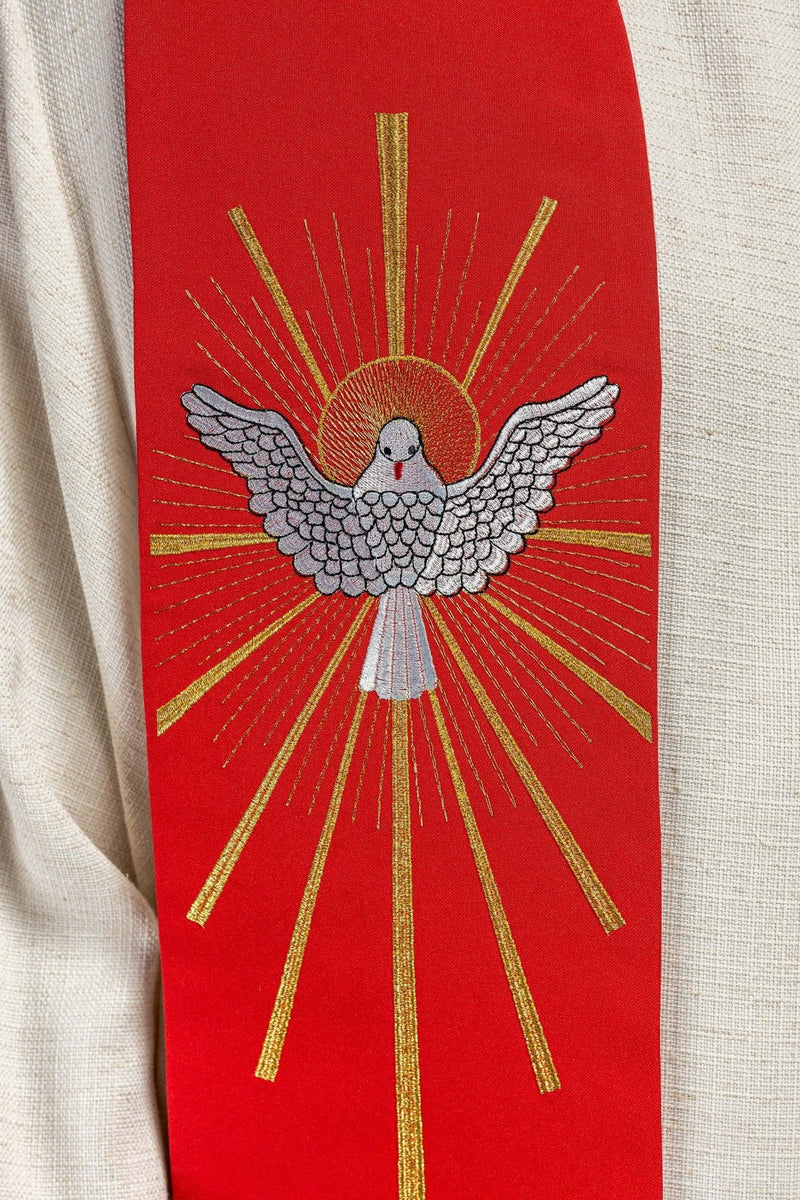 Estola sacerdotal bordado con Espíritu santo